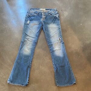 JC and Company Denim distressed button fly jeans